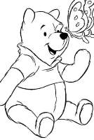 A coloring page of winnie the pooh